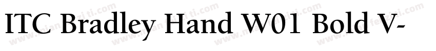 ITC Bradley Hand W01 Bold V字体转换
